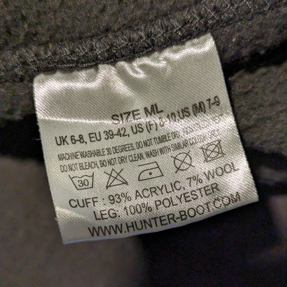 Hunter Boot Socks Liners size ML 8-10 - Picture 3 of 3